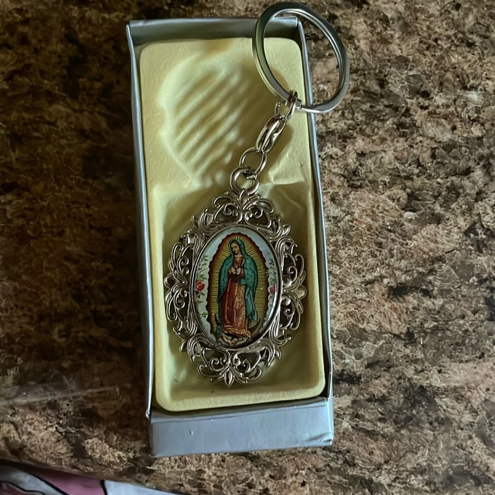 Religious keychain new comes  in this little box